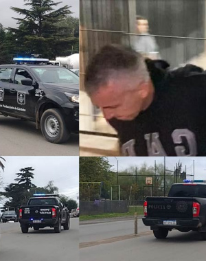 Traslado de máxima seguridad del Porteño Luzi transito por la Ruta 38