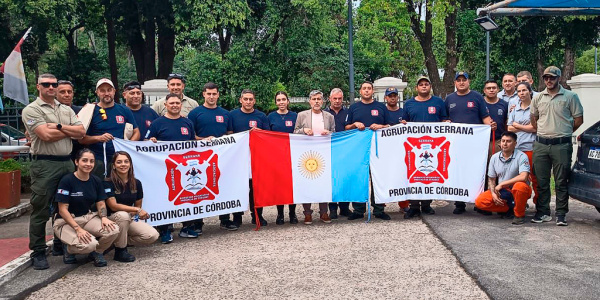 Córdoba envía el cuarto contingente de brigadistas a los incendios de la Patagonia