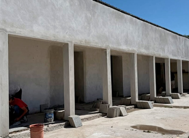 Recta final para las nuevas aulas del IPEM 335 en Valle Hermoso