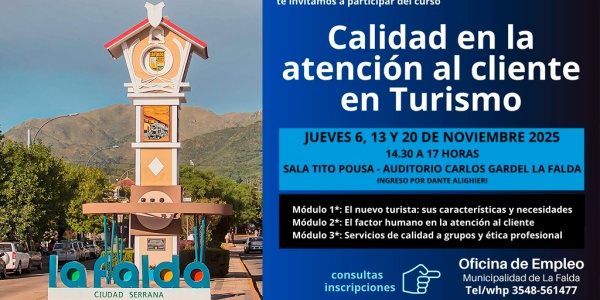 Turismo: Oficina de Empleo lanza curso intensivo de Atención al Cliente