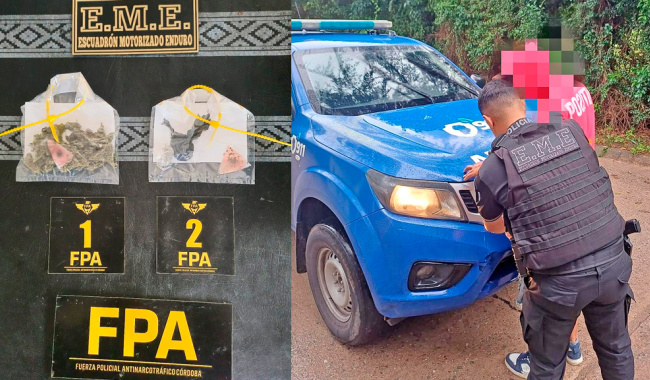 La Falda: el Escuadrón Motorizado interceptó a un hombre con marihuana en Villa Edén