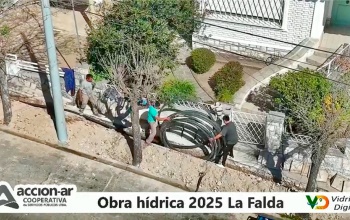 Accion-ar Cooperativa: realizó importante obra hídrica en barrio Centro
