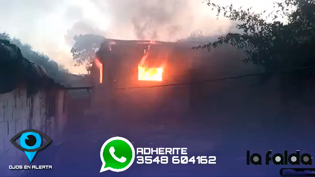 La Falda: se produjo un incendio de vivienda en el barrio Los Hornos