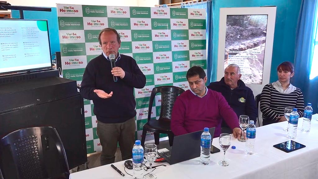 Valle Hermoso: expusieron obras y proyectos acuíferos