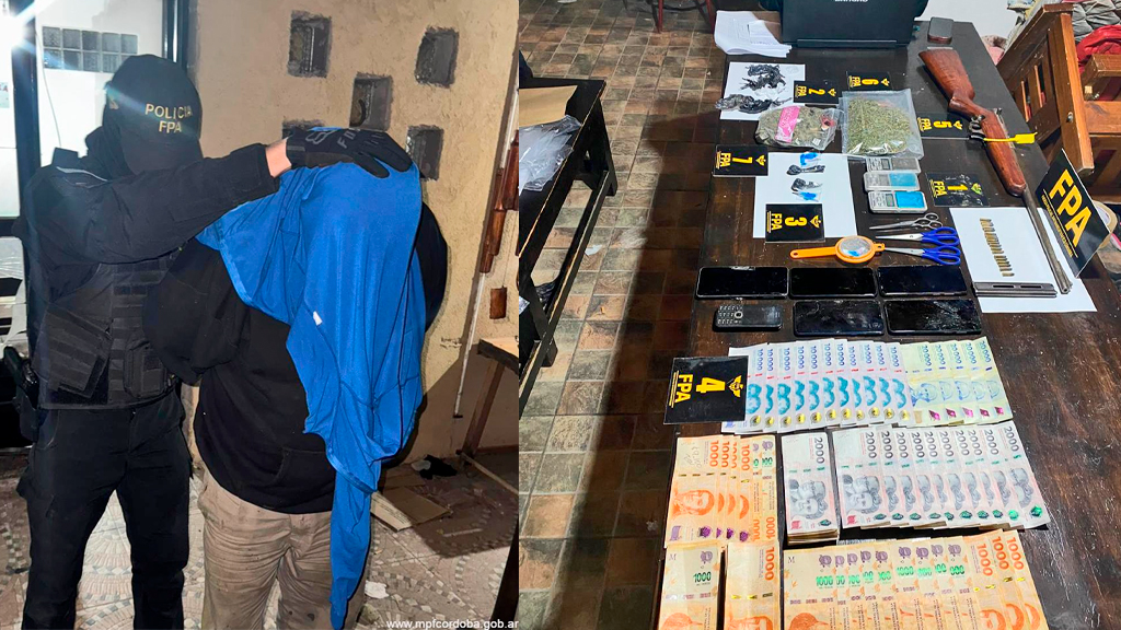 Detenido por la FPA en La Cumbre: vendía drogas en casa de su padre 