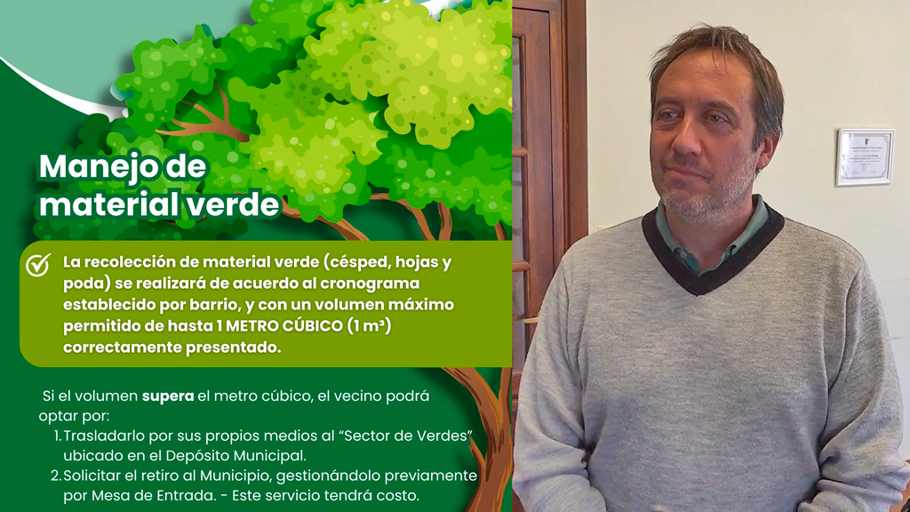 Giardino: nueva gestión y cronograma de recolección de podas