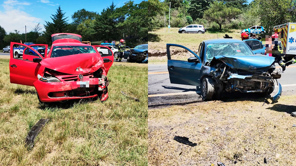 Choque frontal de 2 autos con 5 heridos en Casa Grande