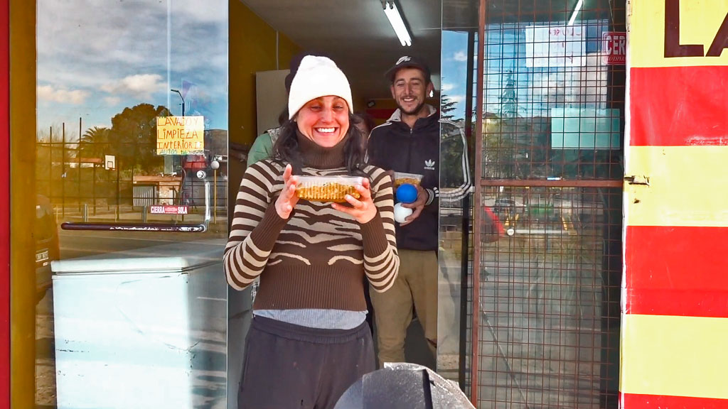Huerta Grande: gesto solidario de una comerciante 