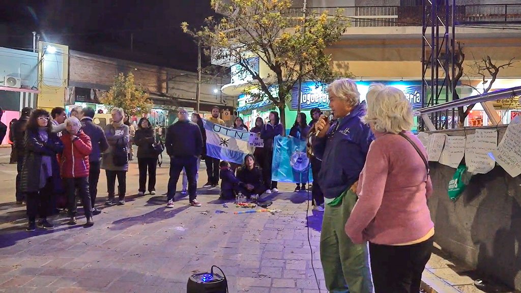 La Falda se sumó a la protesta universitaria