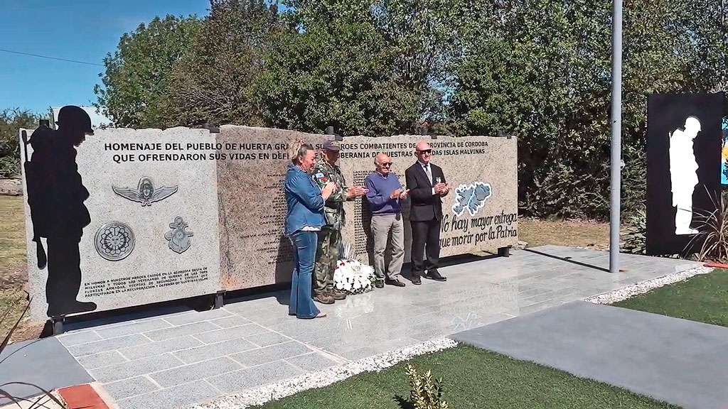 Acto conmemorativo de Malvinas local en Huerta Grande