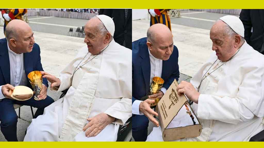 El Papá Francisco bendijo el santuario de La Falda