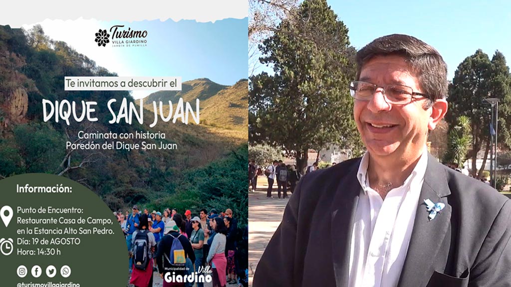Giardino en finde largo invita a caminata al dique San Juan