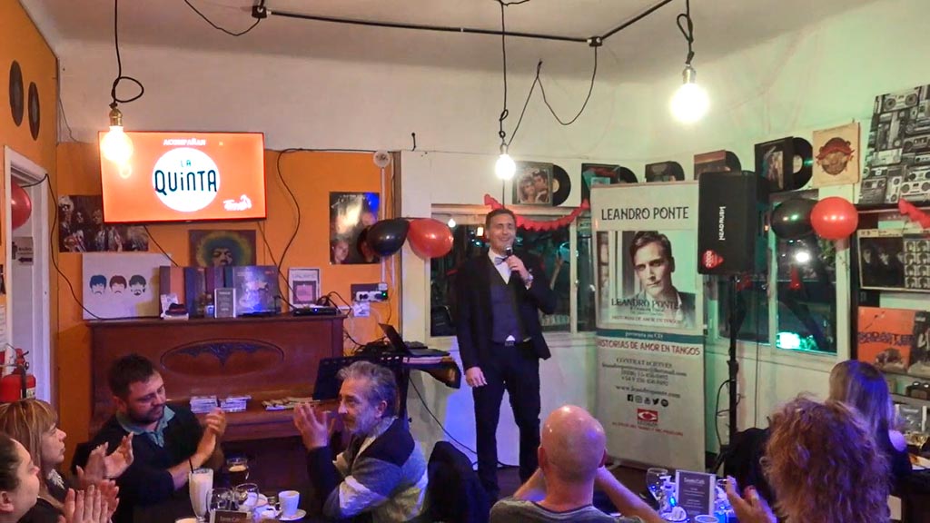Leandro Ponte en tango café en New Liberatis