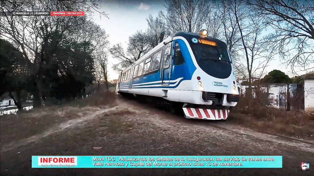 Lunes 13: inauguración del servicio de trenes hasta Capilla del Monte