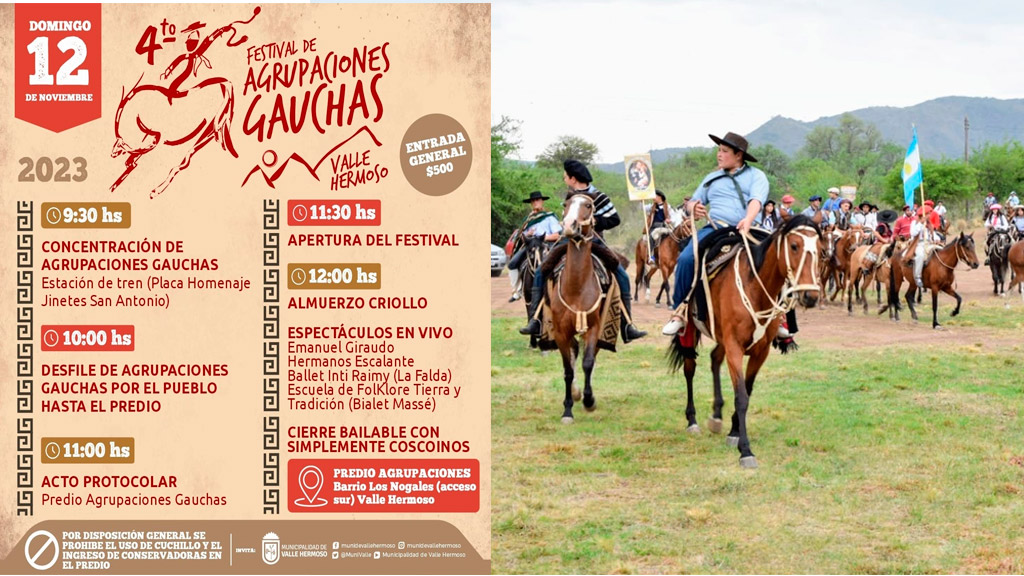 4° Festival de Agrupaciones Gauchas en Valle Hermoso 