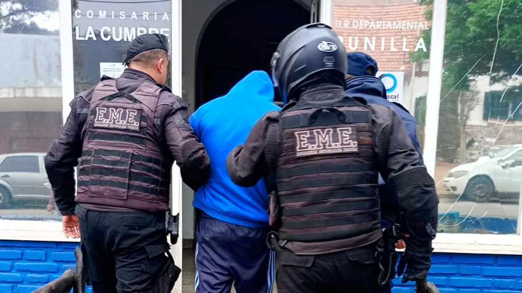 Un detenido con pedido de captura por varios delitos en La Cumbre 
