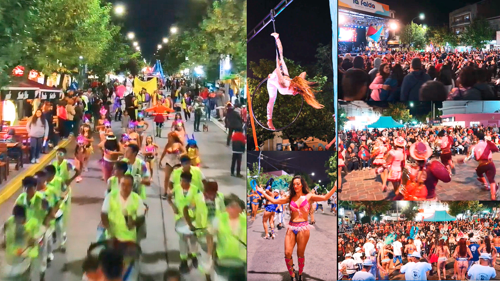 Desfile de murgas, comparsas, circo y artistas callejeros