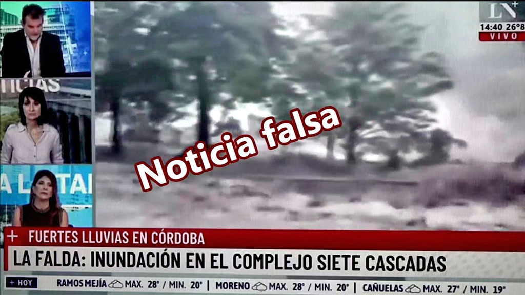 La Falda: Desmienten crecida en 7 cascadas publicada en La Nación +