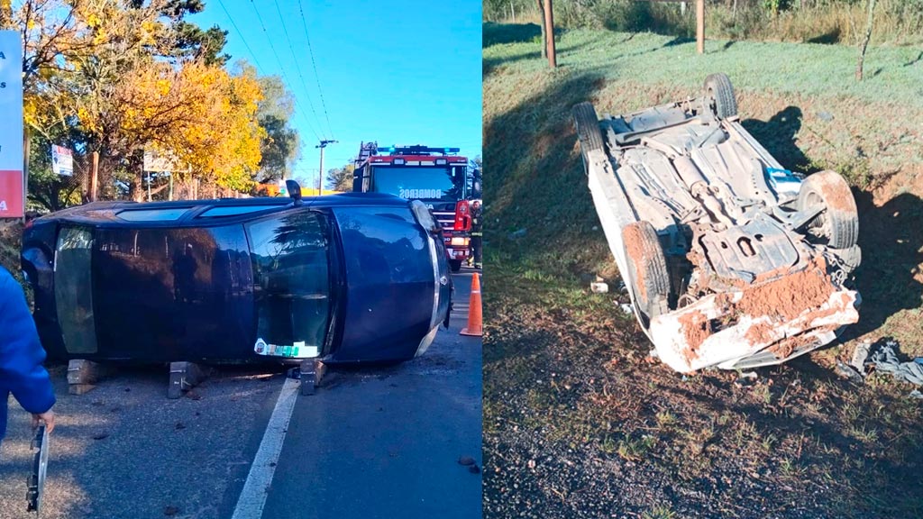 U. R. D. Punilla - norte: accidentes con vuelcos sobre Ruta 38