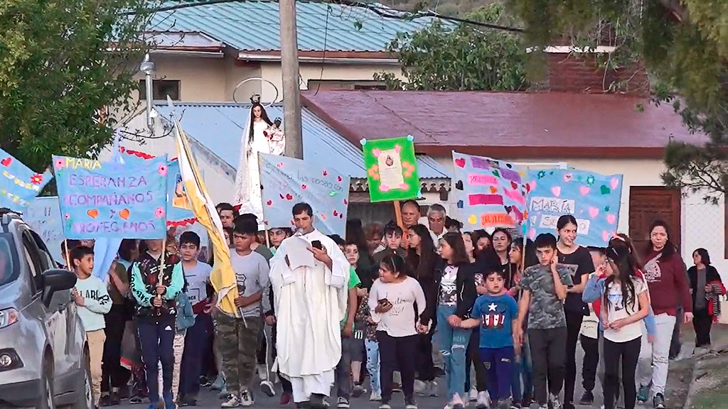 Virgen de Rosario en las patronales del Alto del Gigante