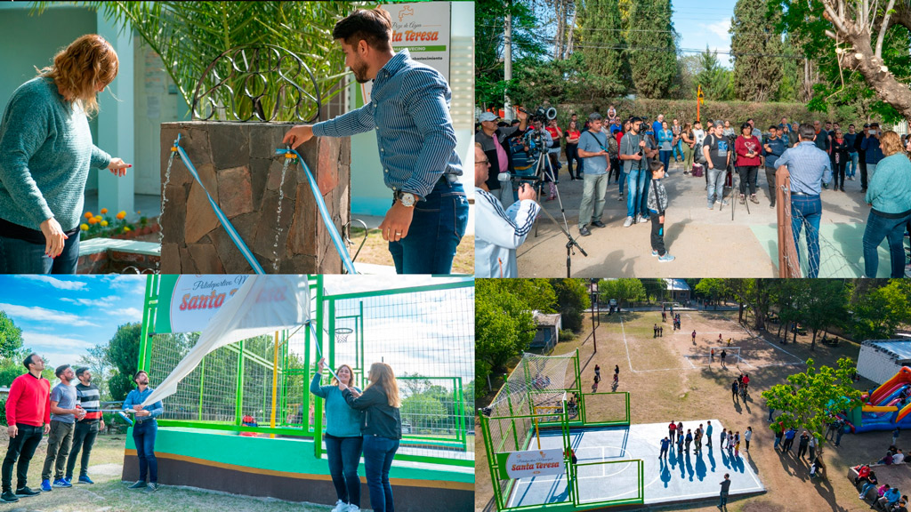 Valle Hermoso inauguró pozo de Agua y Polideportivo Municipal