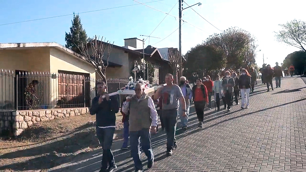 Misa y procesión por la virgen de Santa Rosa de Lima