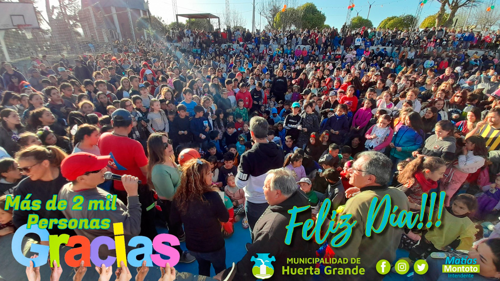 Concurrido festejo del día de la niñez en Huerta Grande