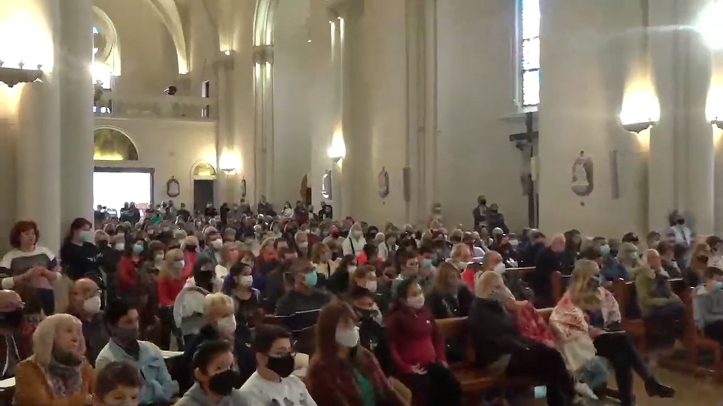 Misa de Pascua en parroquia Santísimo Sacramento