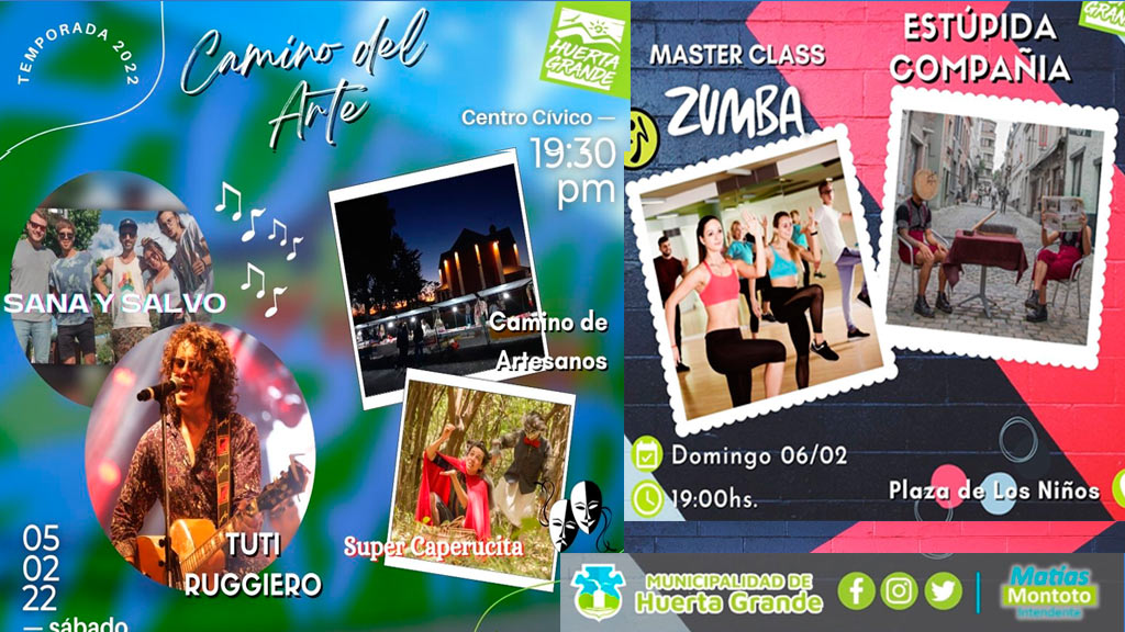 Invitación al fin de semana cultural en Huerta Grande