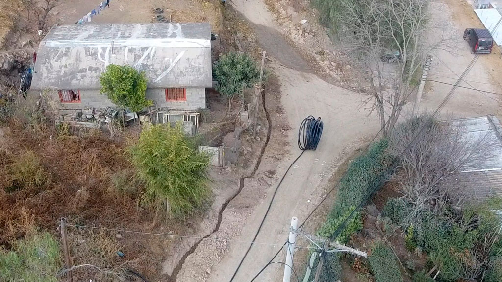 Extensiones de red de agua potable en el oeste faldense