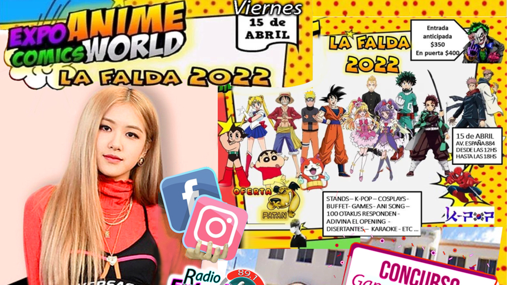 Expo Anime-Comics La Falda: invitación este viernes 15 de abril