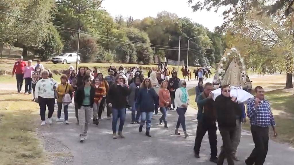 Casa Grande: misa y procesión en honor a Nuestra Sra de Luján 