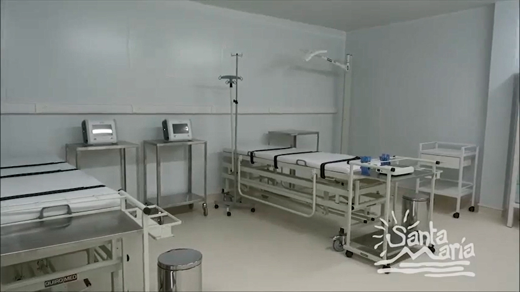 Inauguración del nuevo hospital modular que funcionará en el Domingo Funes