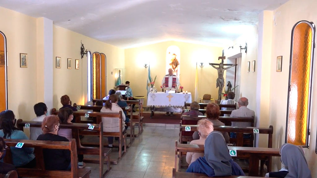 San Roque: misa patronal en barrio Río Grande de La Falda
