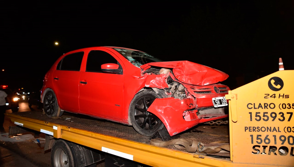 La Falda: fuerte choque vehicular sin lesiones graves