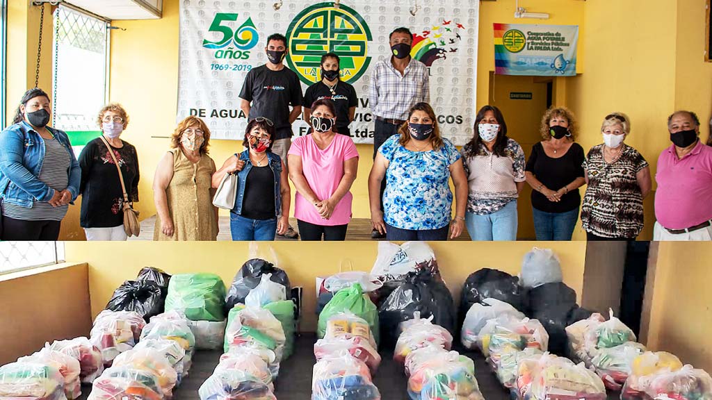 Entrega a merenderos de la mercadería de La Danza Solidaria