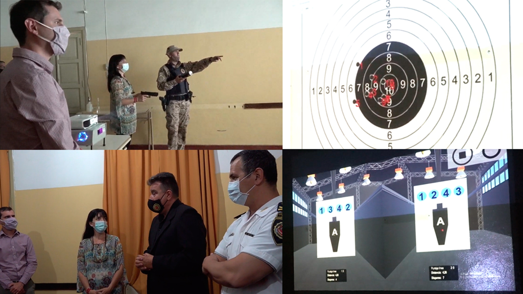 Policía de Punilla: capacitación de tiro en polígono virtual