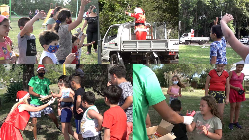 Papá Noel sembró de ilusión los barrios de Giardino