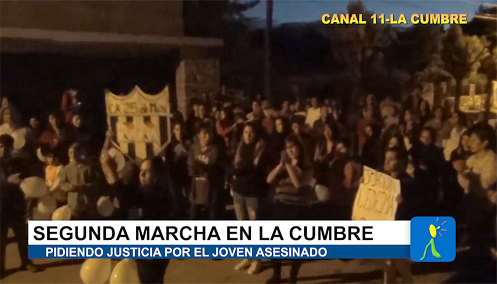 La Cumbre: Se realizó la segunda marcha pidiendo justicia por el joven asesinado