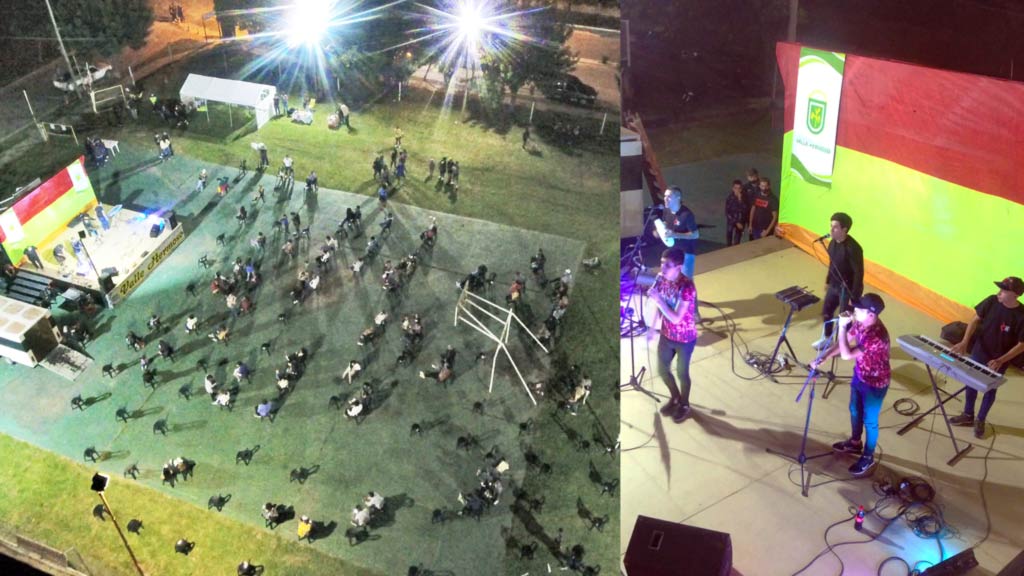 Valle Hermoso: la noche del sábado 13 fue para los jóvenes