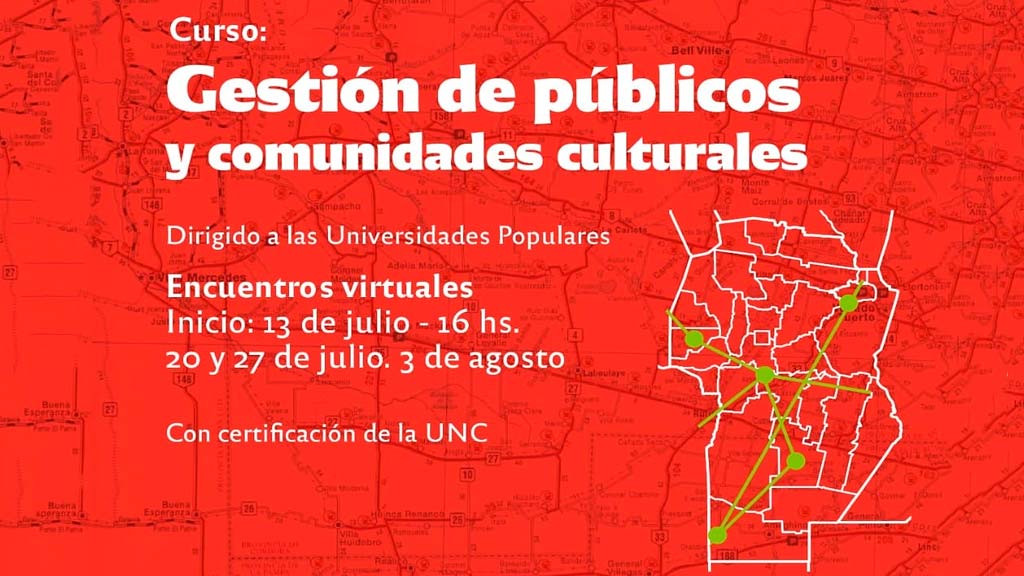 Municipalidad de la Falda invita al curso de gestión de Públicos