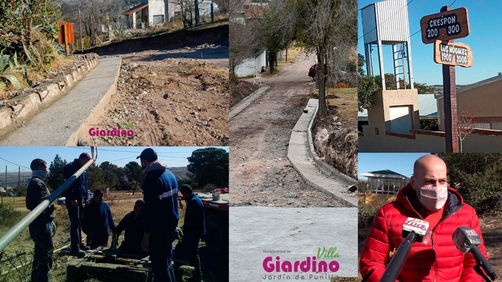 Avance progresivo de obras de infraestructura en Villa Giardino