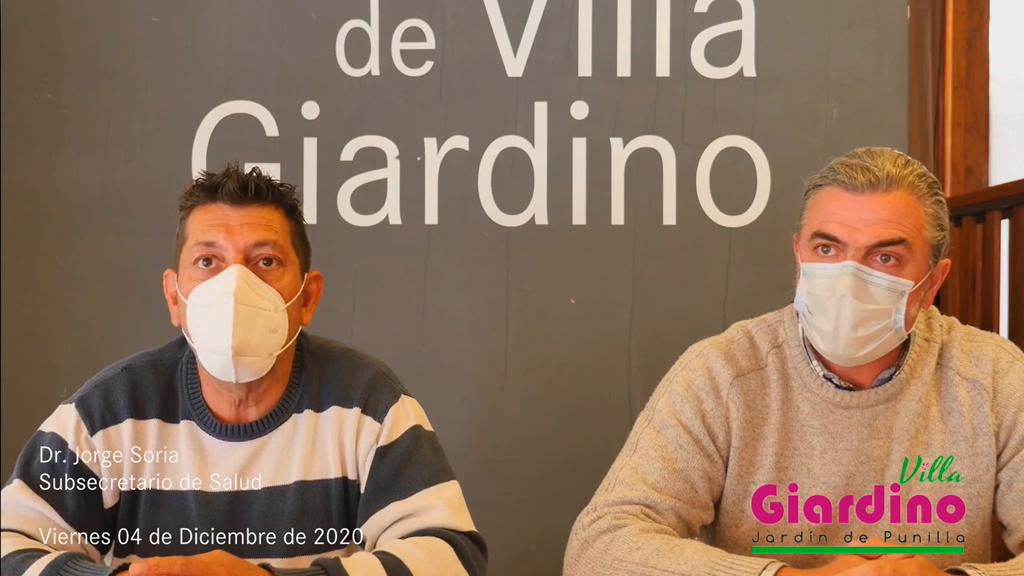 COE Villa Giardino: informe semanal epidemiológico del 04 de diciembre