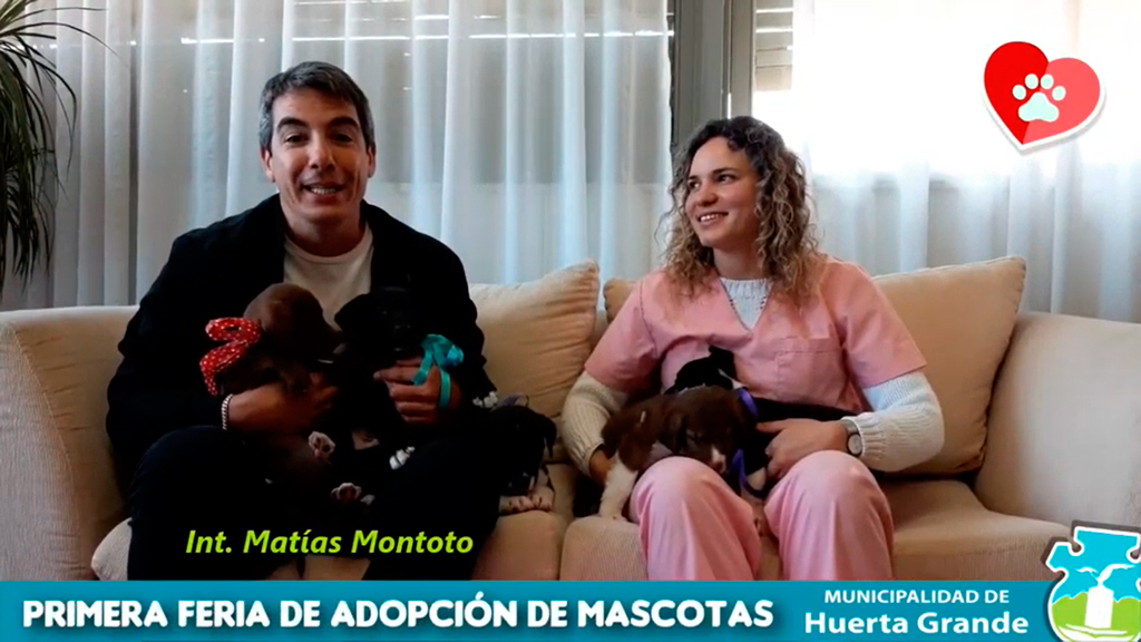 Primer feria de adopción de mascotas en Huerta Grande 