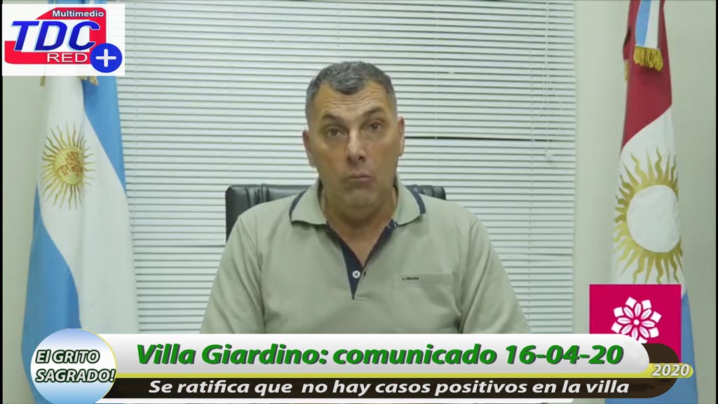 Villa Giardino: Informe Intendente del 16 de abril