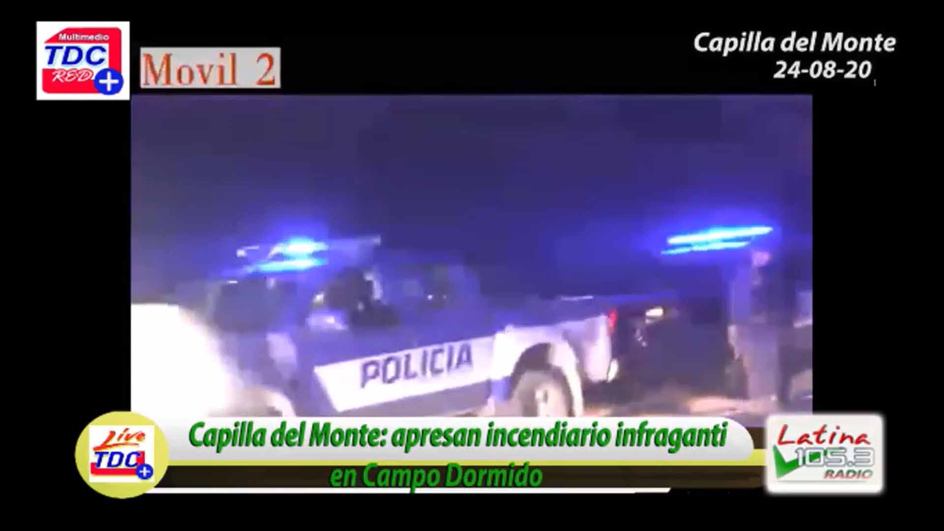 Capilla del Monte: apresan incendiario infraganti en Campo Dormido