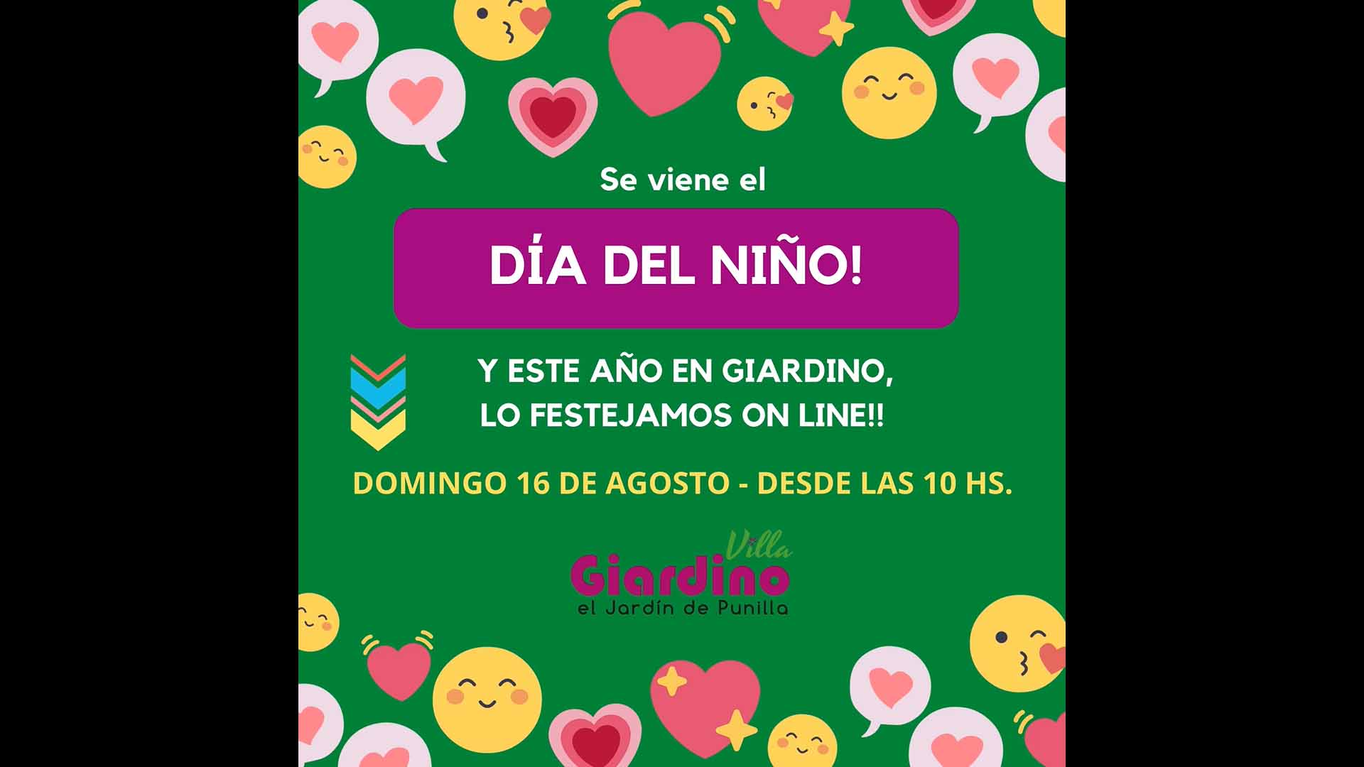 Municipalidad de Villa Giardino: fiesta virtual del dia del niño