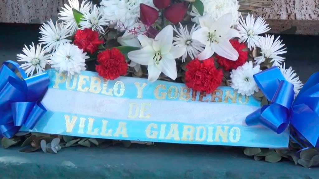 Villa Giardino: acto oficial en conmemoración al fallecimiento de Gral San Martín