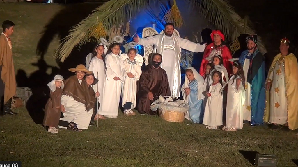 Se realizó el pesebre viviente en Valle Hermoso