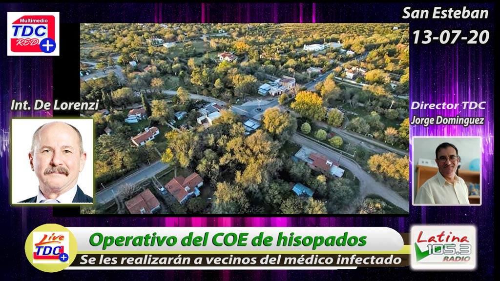 Caso positivo y operativo de hisopados en San Esteban